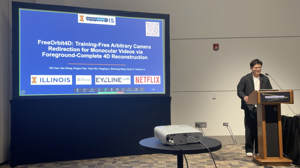 FreeOrbit4D CVPR 2026 4D Vision Workshop oral talk